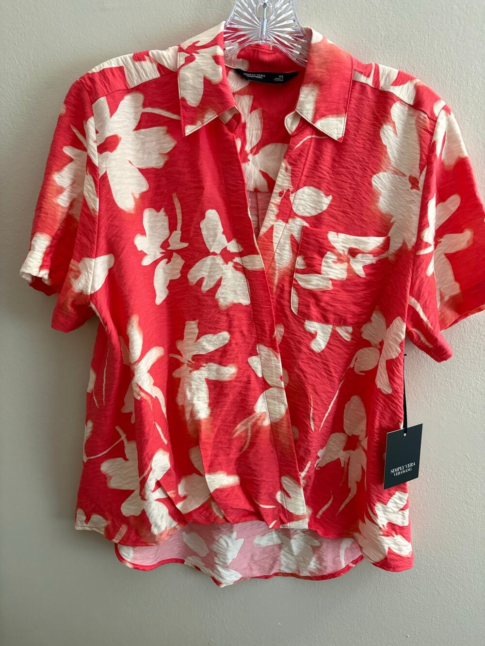 Simply Vera Vera Wang short-sleeve wrap shirt NWT